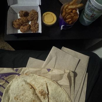 Taco Bell - Crispy Chicken Nuggets Deluxe Combo Nacho Fries Chicken Quesadilla MTN DEW Baja Blast Freeze - Fast Food Near Me - Fontana, California Taco Bell - Crispy Chicken Nuggets Deluxe Combo Nacho Fries Chicken Quesadilla MTN DEW Baja Blast Freeze - Fast Food Near Me - Fontana, California