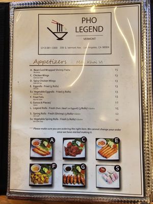 Menu photo 8 Pho Legend Los Angeles, CA Menu photo 8 Pho Legend Los Angeles, CA