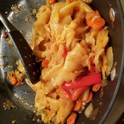 P'Noi Thaithai Grocery - The finished product...Pad Kee Mao! Crooked photo for some reason, but so freakin good!
