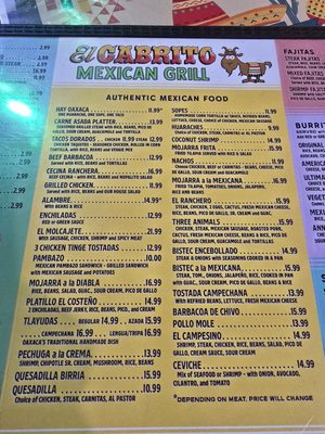 Menu photo 4 El Cabrito Laurel, MD