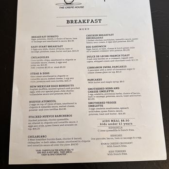 Crepas-oh! - Breakfast menu as of (10/9/2023) - Creperies Near Me - Santa Fe, New Mexico