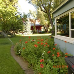 Pines Motel * Guest Haus - Part of the flower garden.