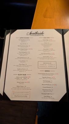Menu photo 1 Southside Steakhouse Rutland, VT Menu photo 1 Southside Steakhouse Rutland, VT