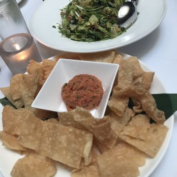 TOKU - Spicy Tuna and wonton chips / crispy calamari salad - Japanese Near Me - Manhasset, New York TOKU - Spicy Tuna and wonton chips / crispy calamari salad - Japanese Near Me - Manhasset, New York