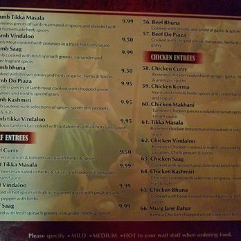 India Oven - Menu page - Indian Near Me - Tucson, Arizona