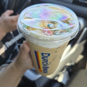 Dutch Bros Coffee - Chain Tea Molent Lava Ice Latte with Cold Foam and Mochi Topping! - Juice Bars & Smoothies Near Me - Escondido, California Dutch Bros Coffee - Chain Tea Molent Lava Ice Latte with Cold Foam and Mochi Topping! - Juice Bars & Smoothies Near Me - Escondido, California