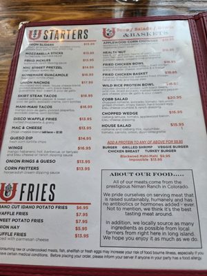 Menu photo 2 Union Burger Bar Southampton, NY Menu photo 2 Union Burger Bar Southampton, NY