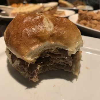 Six Mile Chop House - Tavern - Roast beef slider. You can't go wrong here! Large, the bun was good, the beef was tender. - New American Near Me - Lawrence, Kansas Six Mile Chop House - Tavern - Roast beef slider. You can't go wrong here! Large, the bun was good, the beef was tender. - New American Near Me - Lawrence, Kansas