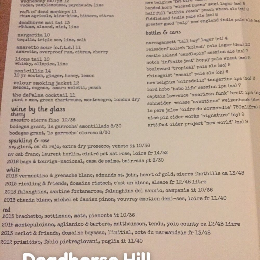 Deadhorse Hill - Drink yourself silly - New American Near Me - Worcester, Massachusetts Deadhorse Hill - Drink yourself silly - New American Near Me - Worcester, Massachusetts