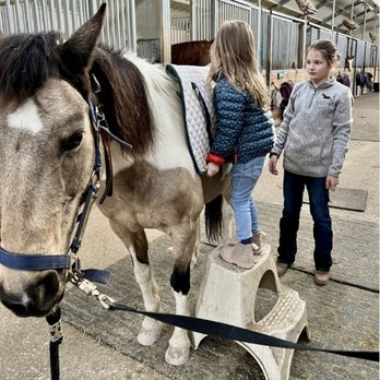 Windmill Stables - Learning how to tack a lesson pony in a lesson. - Horseback Riding Near Me - Richardson, Texas Windmill Stables - Learning how to tack a lesson pony in a lesson. - Horseback Riding Near Me - Richardson, Texas