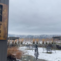 Exterior outside entrance of Rootwood Cider at the Orchard - Manson, Washington Exterior outside entrance of Rootwood Cider at the Orchard - Manson, Washington