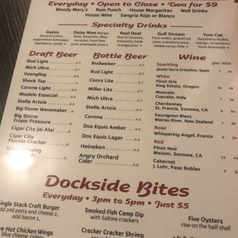 Salt Cracker Fish Camp - Drink menu - Seafood Near Me - Clearwater, Florida