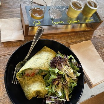 Laguna Beer Company - Veggie wrap with a flight - Beer Bar Near Me - Laguna Beach, California Laguna Beer Company - Veggie wrap with a flight - Beer Bar Near Me - Laguna Beach, California