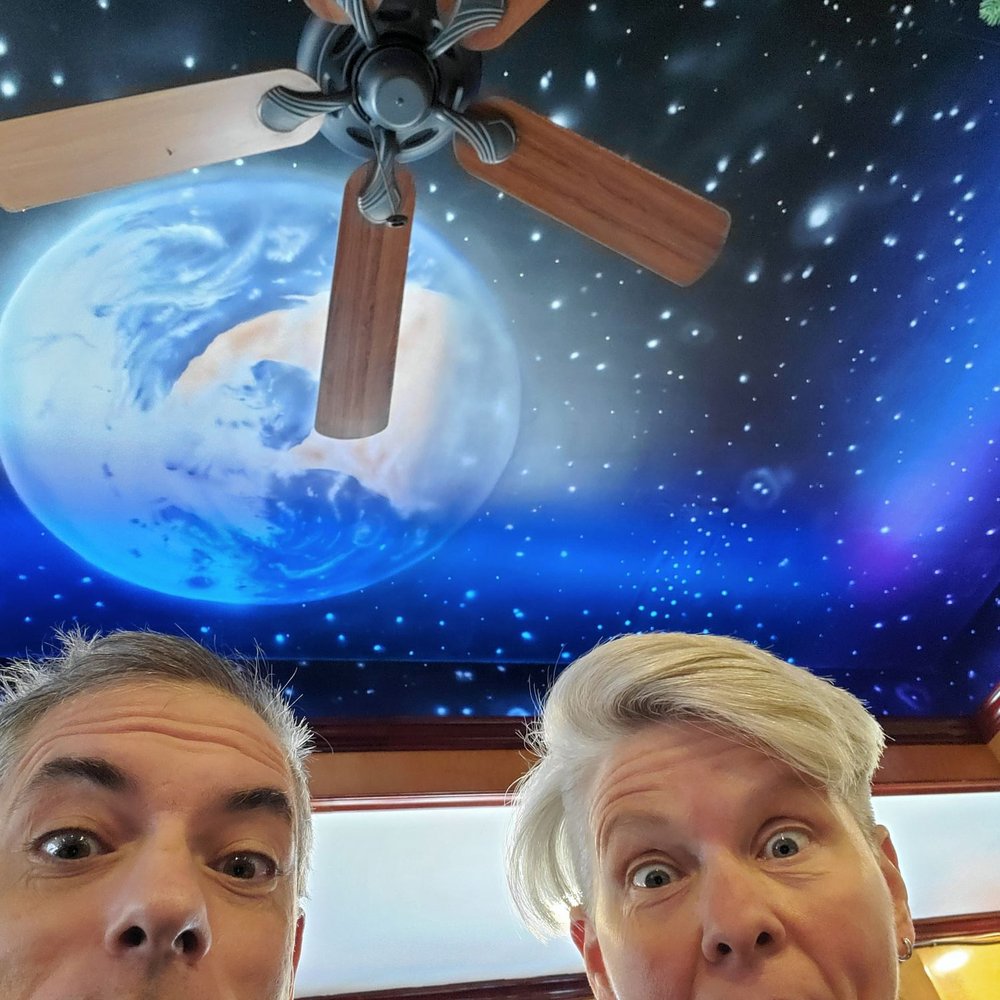 Galaxy Diner - The solution to global warming is a ceiling fan right next to the Earth - Diners Near Me - New York, New York Galaxy Diner - The solution to global warming is a ceiling fan right next to the Earth - Diners Near Me - New York, New York
