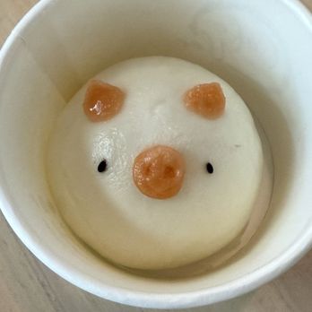 Cafe Aloe - Piggy Bun- custard filling - Cafes Near Me - Bellevue, Washington Cafe Aloe - Piggy Bun- custard filling - Cafes Near Me - Bellevue, Washington