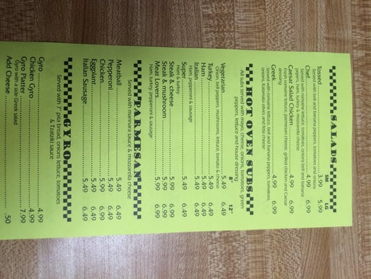 Menu photo 1 A la Mario's pizza Conway, SC Menu photo 1 A la Mario's pizza Conway, SC