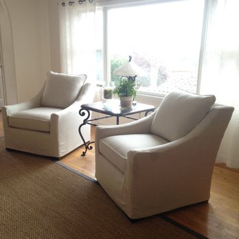 Sew Rose - Spectacular fit on these slipcovered chairs - that's right. These are not upholstered and can be washed! - Furniture Reupholstery Near Me - Ben Lomond, California