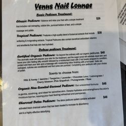 Venus Nail Lounge - Menu