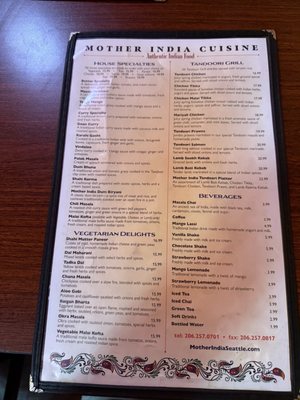 Menu photo 7 Mother India Cuisine Seattle, WA Menu photo 7 Mother India Cuisine Seattle, WA