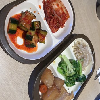 Sonamu Korean Restaurant - Banchan!  They refilled for us!  Everything was delicious!  The broccoli is my fave! - Korean Near Me - San Francisco, California