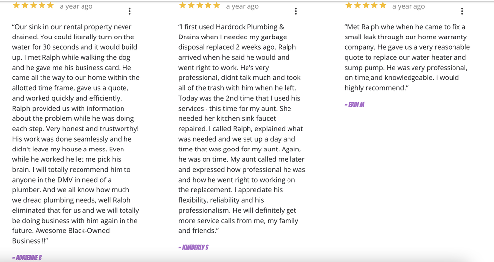 Slide of HardRock Plumbing and Drains Services