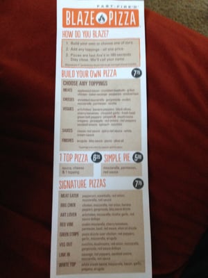 Menu photo 5 Blaze Pizza Davis, CA
