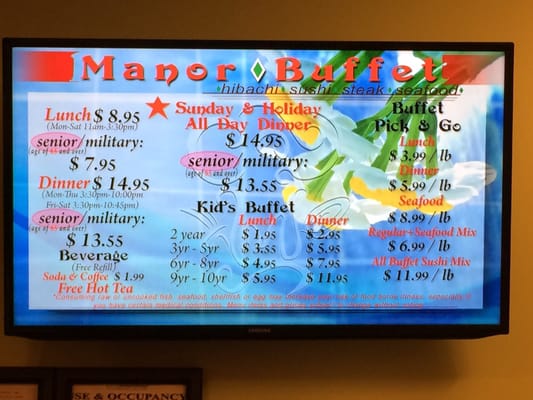 Menu photo 2 Manor Buffet Lancaster, PA