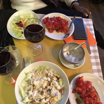 Piazza S'forza Cesarini - Roman Salad, Sweet Wine, Tomato Bruschetta - Pizza Near Me - Rome, RM