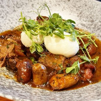 Finch & Fork - Short Rib & Sweet Potato Hash* - New American Near Me - Santa Barbara, California