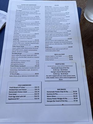 Menu photo 3 George's Cafe Winter Park, FL