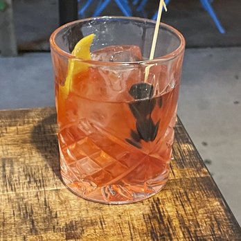 LĒNA - Looks the same but this is the mezcal old fashioned. Better. ice is okay with mezcal. I liked this one better than the bourbon. - French Near Me - New York, New York