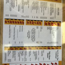 Current menu as of April 2023.