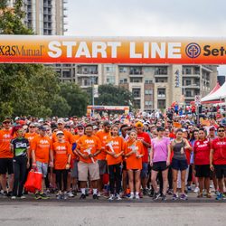 Global Printing Solutions - Start line signage for the Austin Heart Walk