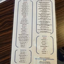 Arrowhead Bar & Grill - Menu