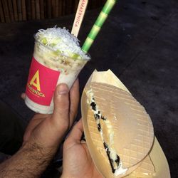 This picture was from 2021. Cookies and cream obleas and one of the fruity shakes