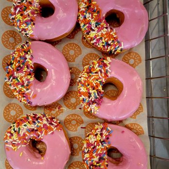 Dunkin' - pink frosted donuts with sprinkles - Donuts Near Me - Garden City Park, New York Dunkin' - pink frosted donuts with sprinkles - Donuts Near Me - Garden City Park, New York