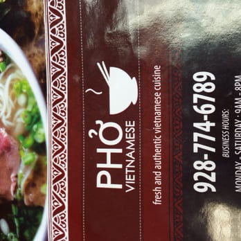 Pho Vietnamese - Menu front - Vietnamese Near Me - Flagstaff, Arizona Pho Vietnamese - Menu front - Vietnamese Near Me - Flagstaff, Arizona