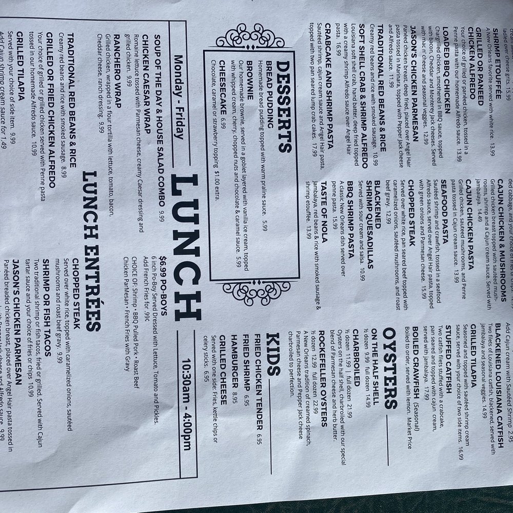 Nola Southern Grill - Menu - New American Near Me - Slidell, Louisiana Nola Southern Grill - Menu - New American Near Me - Slidell, Louisiana