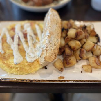 First Watch - 11/09/2025 Smoked Salmon & Roasted Vegetable Frittata $14.29. Frittata was 1/2 salmon and other 1/2 was veggies, not even distributed. - Cafes Near Me - Lenexa, Kansas