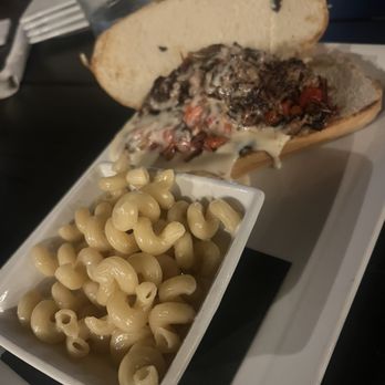 South Gate Brewing Company - Lineman Philly and beer cheese Mac - American Near Me - Oakhurst, California South Gate Brewing Company - Lineman Philly and beer cheese Mac - American Near Me - Oakhurst, California