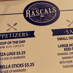Rascals Bar & Grill - Great menu can't wait to come back