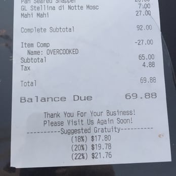Sundowners - I returned my meal because it looked like rotten food and my husband trying to pretend he liked it kept his new and had two bites. - Seafood Near Me - Key Largo, Florida Sundowners - I returned my meal because it looked like rotten food and my husband trying to pretend he liked it kept his new and had two bites. - Seafood Near Me - Key Largo, Florida