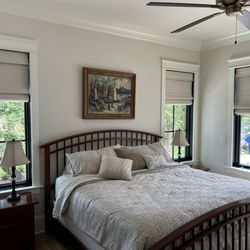Apex Shades Blinds & Shutters - Cordless Roman Shades in Guest Bedroom