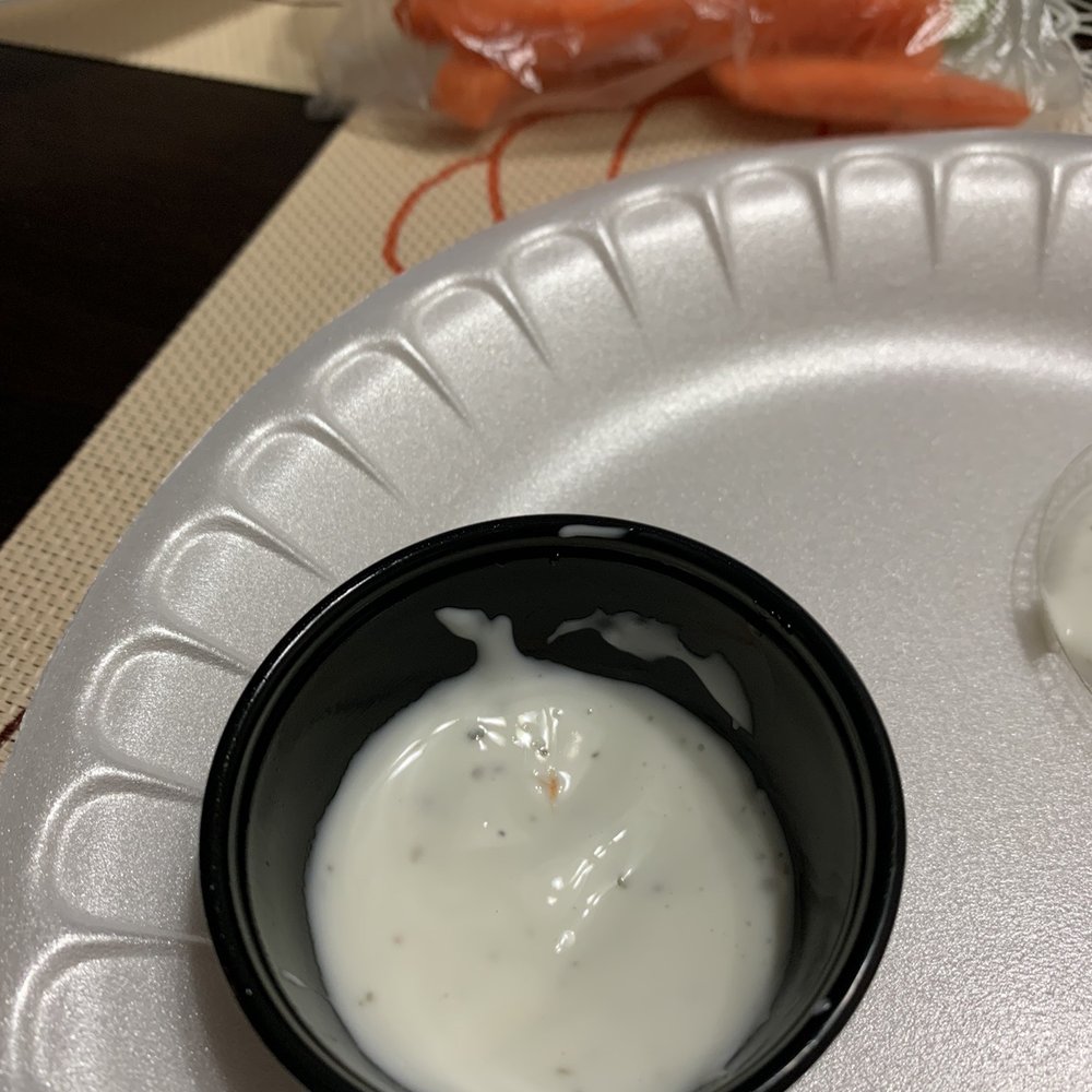 Buffalo Wild Wings - Look at the ranch they gave us. 95% air 5% ranch. Lol - Chicken Wings Near Me - Carson, California Buffalo Wild Wings - Look at the ranch they gave us. 95% air 5% ranch. Lol - Chicken Wings Near Me - Carson, California