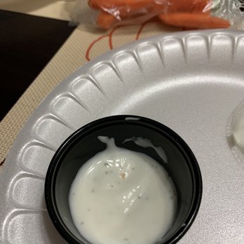 Buffalo Wild Wings - Look at the ranch they gave us. 95% air 5% ranch. Lol - Chicken Wings Near Me - Carson, California Buffalo Wild Wings - Look at the ranch they gave us. 95% air 5% ranch. Lol - Chicken Wings Near Me - Carson, California