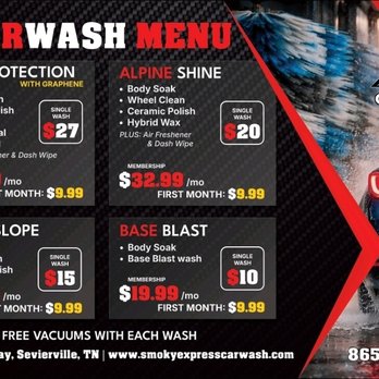 Smoky Express Car Wash - Car Wash Menu - Car Wash Near Me - Sevierville, Tennessee Smoky Express Car Wash - Car Wash Menu - Car Wash Near Me - Sevierville, Tennessee