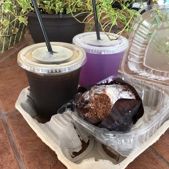 Chill Caw-Fee - Caramel Filled Cinnamon Crumb Muffin Iced Nitro Coffee with almond milk Iced Lavender Tea - Cafes Near Me - Valrico, Florida Chill Caw-Fee - Caramel Filled Cinnamon Crumb Muffin Iced Nitro Coffee with almond milk Iced Lavender Tea - Cafes Near Me - Valrico, Florida