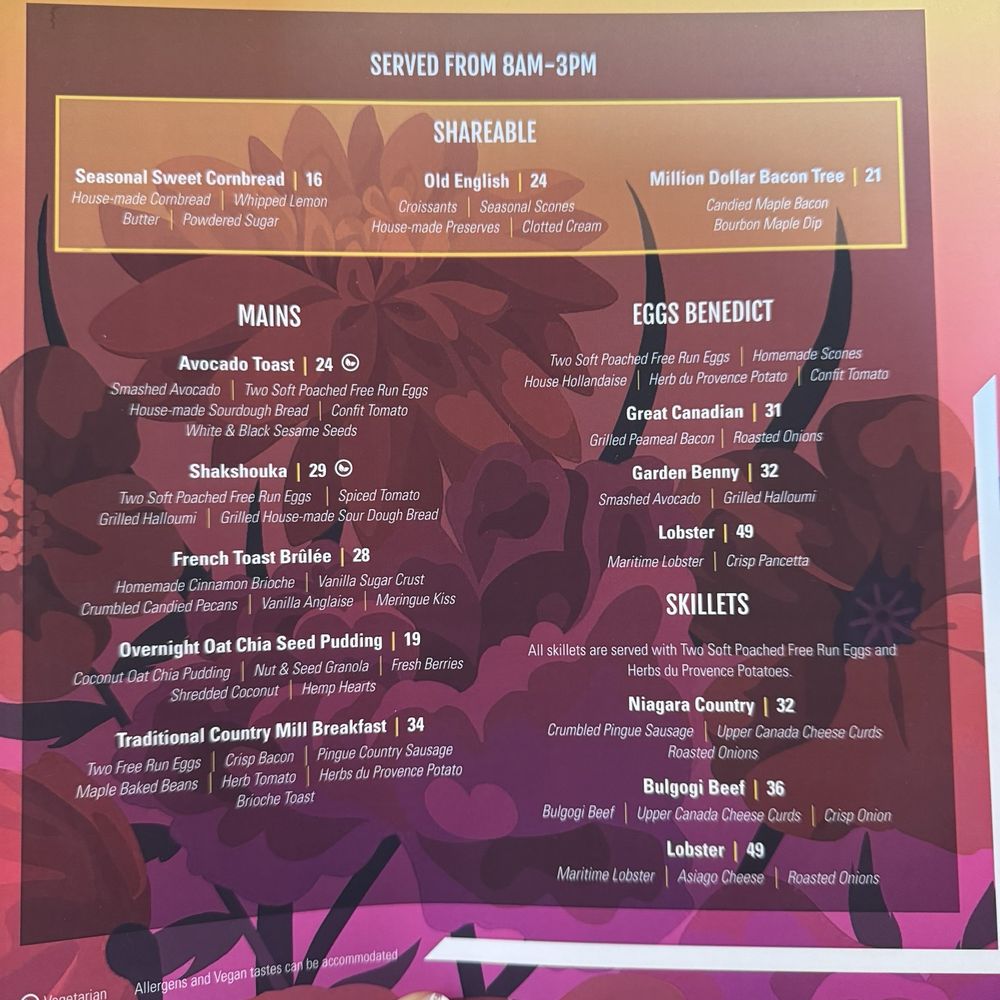 Flour Mill Scratch Kitchen Restaurant - Breakfast menu - Canadian (New) Near Me - Niagara Falls, Ontario