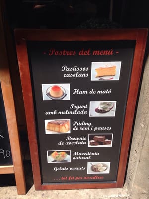 Menu photo 1 C de C Barcelona, B