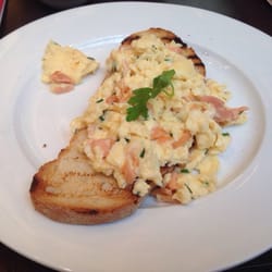 Carluccios - Smoked salmon with eggs and Italian bread (it's simply delicious!)